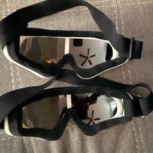 Vogue White Frame Goggles with Blue Mirror Lens